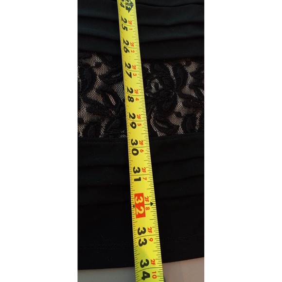 CAROLE LITTLE Black  Stretch Short Lace ‎ Dress Size 6 - Picture 7 of 9